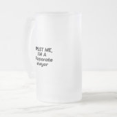 私を弁護士と企業のする フロストグラスビールジョッキ (正面左)