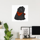 私を引っ張っストップている犬 ポスター (ホームオフィス)