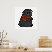 私を引っ張っストップている犬 ポスター (キッチン)