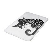 私を引っ掛けたの？怖い黒猫 バスマット (アングル)