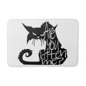 私を引っ掛けたの？怖い黒猫 バスマット (正面)
