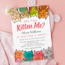 私を引っ掛けてくれるの？Kitty Cats Neutralベビーシャワー