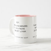 私を強く育ててくれてありがとう ツートーンマグカップ (正面左)