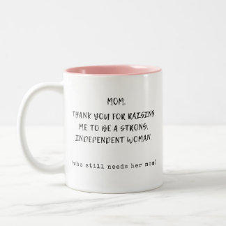 私を強く育ててくれてありがとう ツートーンマグカップ