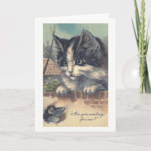「私を待っているの？」 ヴィンテージグリーティングカード カード (正面)
