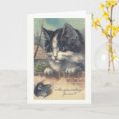 「私を待っているの？」 ヴィンテージグリーティングカード カード (黄色い花)