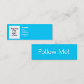 私を後を追って下さい! Twitter 2 スキニー名刺 (正面/裏面)