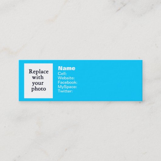 私を後を追って下さい! Twitter 2 スキニー名刺 (正面)