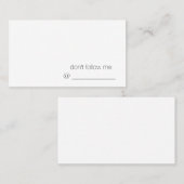 私を後を追わないで下さい。 名刺 (正面/裏面)