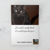 私を忘れます考えましたか。 BIRTHADAYカード カード (内部)