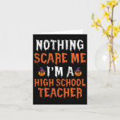 私を怖がらせない 私は高校教師だ キュートなハロウィン カード (黄色い花)