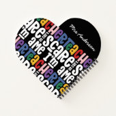 私を怖がらせることはできない先生タイポグラフィギフト ノートブック (裏面)