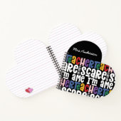 私を怖がらせることはできない先生タイポグラフィギフト ノートブック (内部)