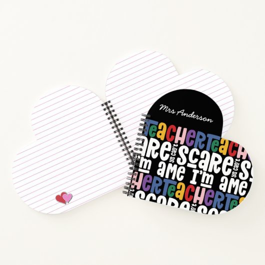 私を怖がらせることはできない先生タイポグラフィギフト ノートブック (内部)