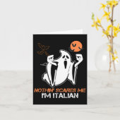 私を怖がらせ私は幽霊イタリアンハロウィーンの衣装 カード (黄色い花)
