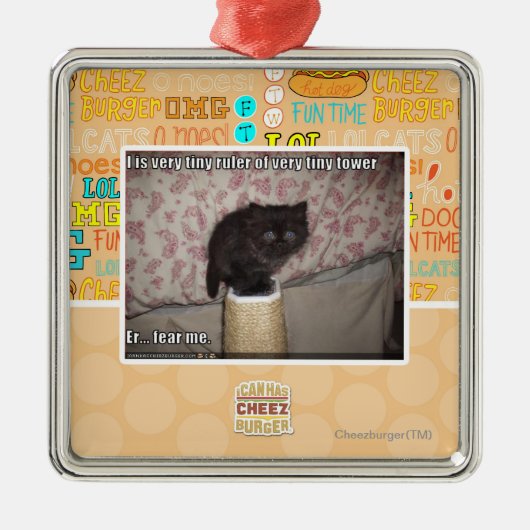 私を恐れて下さい メタルオーナメント (正面)