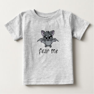 私を恐れて下さい! 打って下さい(暗い文字) ベビーTシャツ