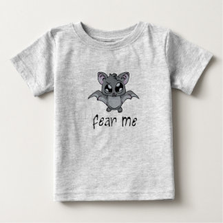 私を恐れて下さい! 打って下さい(暗い文字) ベビーTシャツ