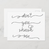 私を恥ずかしく思わない – フェミニズム女性の権利引用文 ポストカード (正面/裏面)