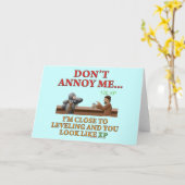 私を悩まさないで下さい カード (黄色い花)