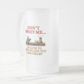 私を悩まさないで下さい フロストグラスビールジョッキ (正面左)