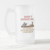 私を悩まさないで下さい フロストグラスビールジョッキ (左)