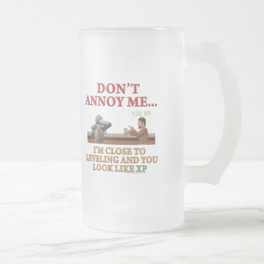 私を悩まさないで下さい フロストグラスビールジョッキ (右)