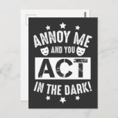 私を悩ませて、君は闇の劇場の舞台裏で行動する ポストカード (正面/裏面)