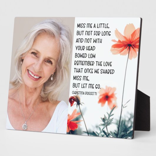 私を想って、でも私を手放して フォト名言 追悼記念 フォトプラーク (側面)