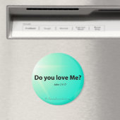 私を愛してる?イースターバイブル引用文 マグネット (インサイチュ (食洗機))