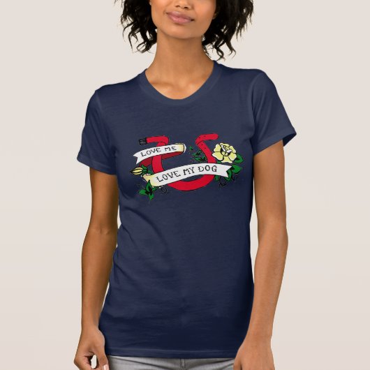私を愛して下さい、私の犬を愛して下さい Tシャツ (正面)