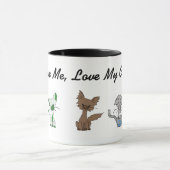 私を愛して下さい、私の猫のコーヒー・マグを愛して下さい マグカップ (中央)