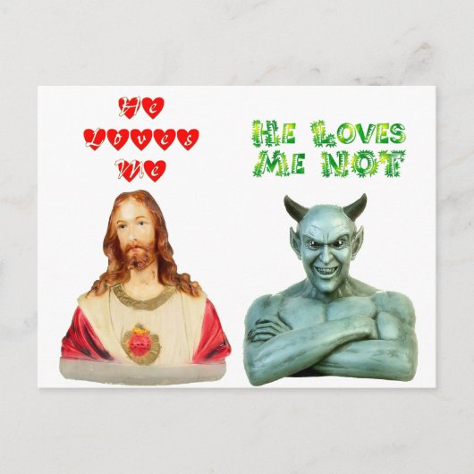 私を愛します -- 私をない愛します(元のデザイン) ポストカード (正面)