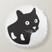 私を愛し、黒猫を愛する ラウンドクッション (正面)