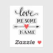 私を愛する人名前をカスタムする シール (シート)