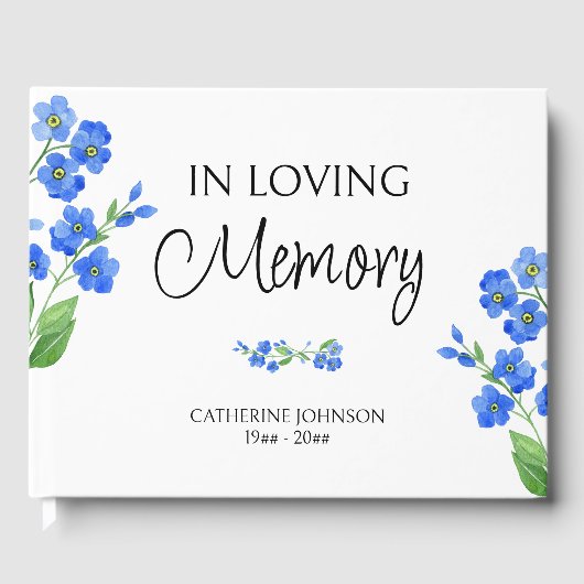 私を愛する思い出の忘れ中でフローラ哀悼の意 ゲストブック (正面)