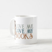 私を愛する私の本を愛するバックパックパーソナライズされた コーヒーマグカップ (正面左)