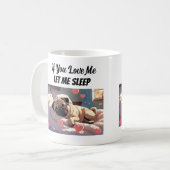 私を愛もししてかわいい犬の引用文 コーヒーマグカップ (正面左)