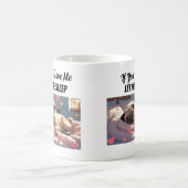 私を愛もししてかわいい犬の引用文 コーヒーマグカップ (中央)