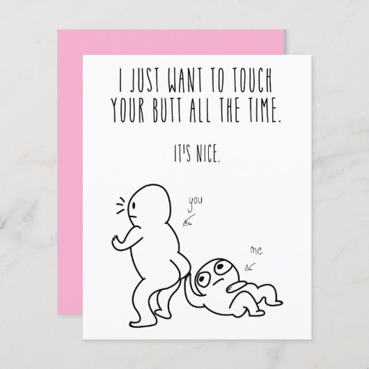 私を愛もしして私にあなたのお尻ラブカードtouch (正面/裏面)