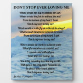 私を愛ストップしてはいけない フォトプラーク (正面)