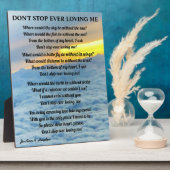 私を愛ストップしてはいけない フォトプラーク (側面)