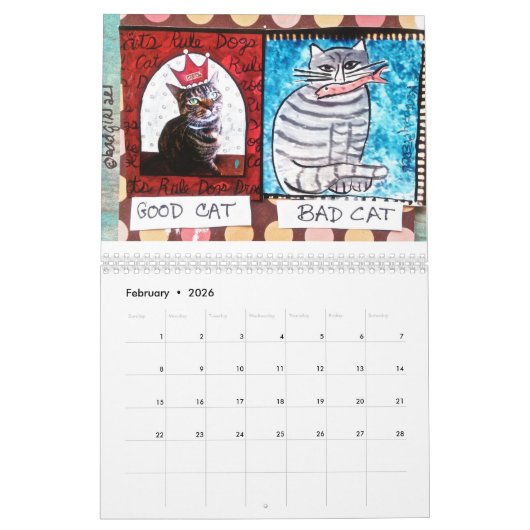 私を愛私の動物媒体のカレンダー愛して下さい カレンダー (2月 2026)