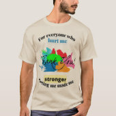 私を感謝してい傷つけたすべての人のためにあなたのためにエッセンシャルT市 Tシャツ (正面)