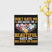 私を憎まない美しいので私を憎む – Pool Billiards カード (黄色い花)