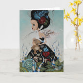 私を我慢する カード (黄色い花)