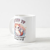 私を抜かしたら人生つまらないって認めなさい Funny 猫好きギフト コーヒーマグカップ (正面左)
