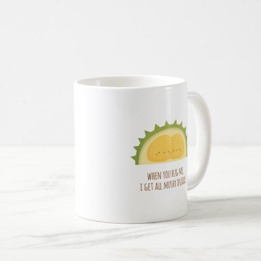 私を抱きしめるとキュート私はドリアンの中でむしゃくしゃになる コーヒーマグカップ (正面右)