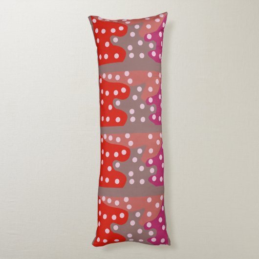 私を抱き締めて!おもしろいパターン(の模様が)ある明るい ボディピロー (裏面 (縦))