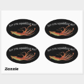 私を押しつぶす 楕円形シール (シート)